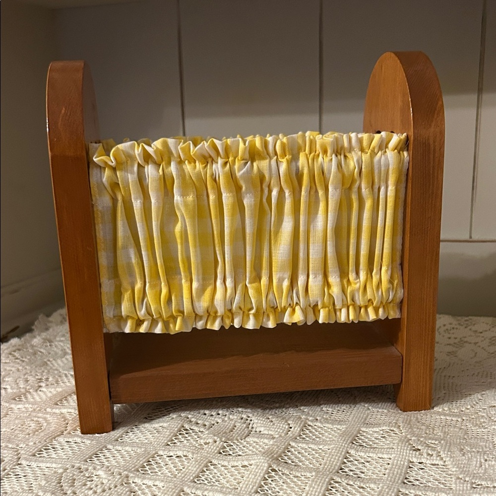 Wooden heart basket/napkin holder